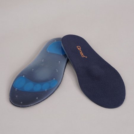 Silicone insoles with perforated foot breathing holes