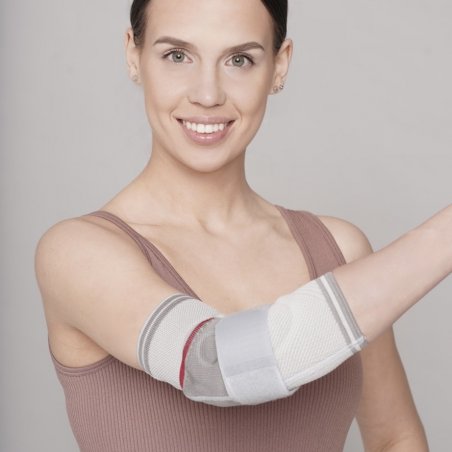 Elbow orthosis DYNAMIC Epi Plus with the tape to treat epicondylitis (tennis elbow)
