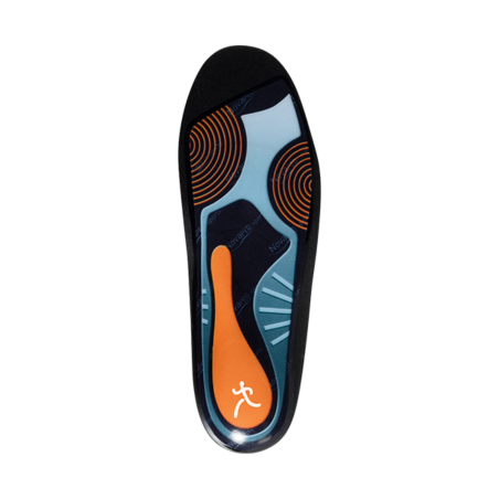 Runing insoles with cut-out of the plantar fascia tendon